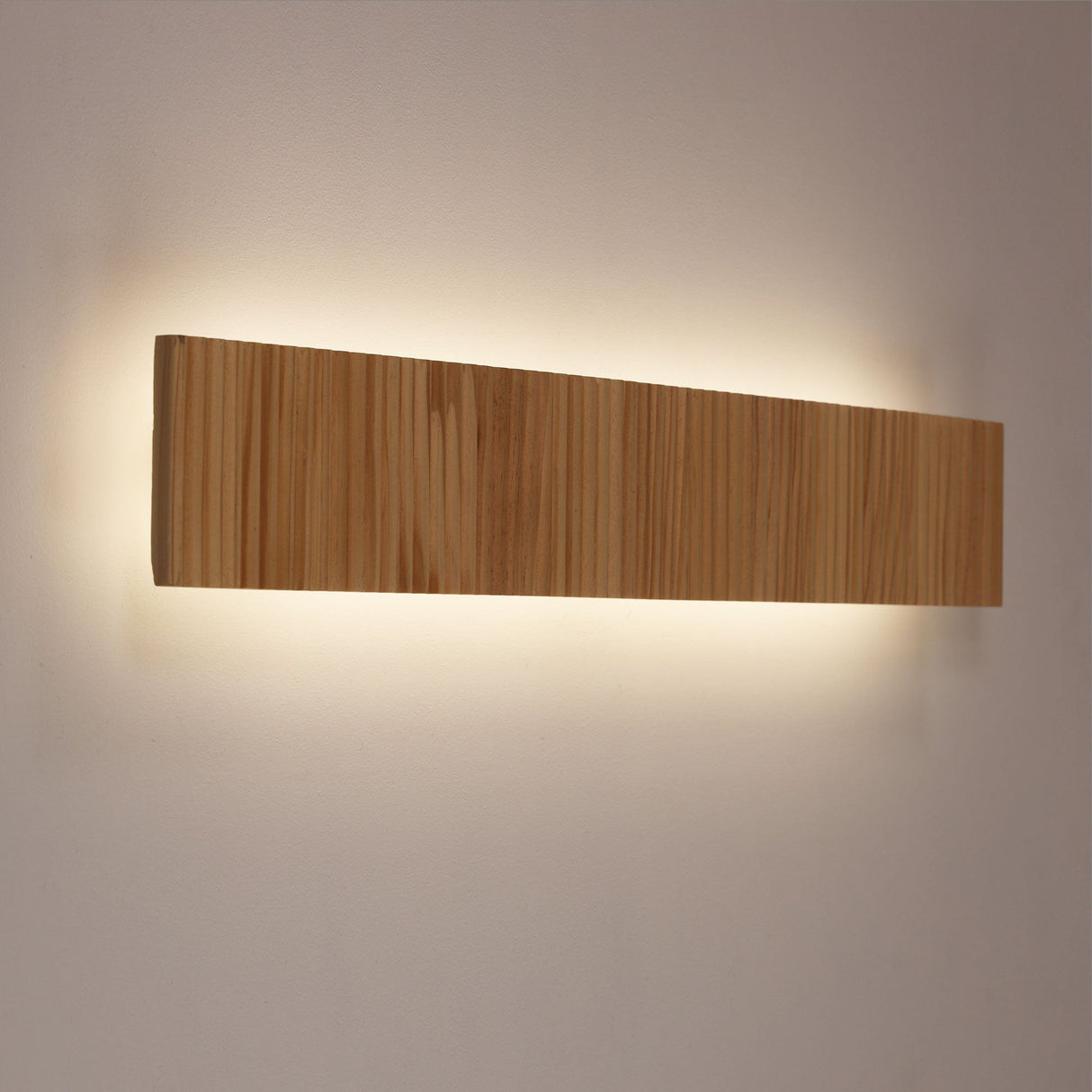 Oriel Rafter.60 Scalloped Wood Tticolour Led Wall Light