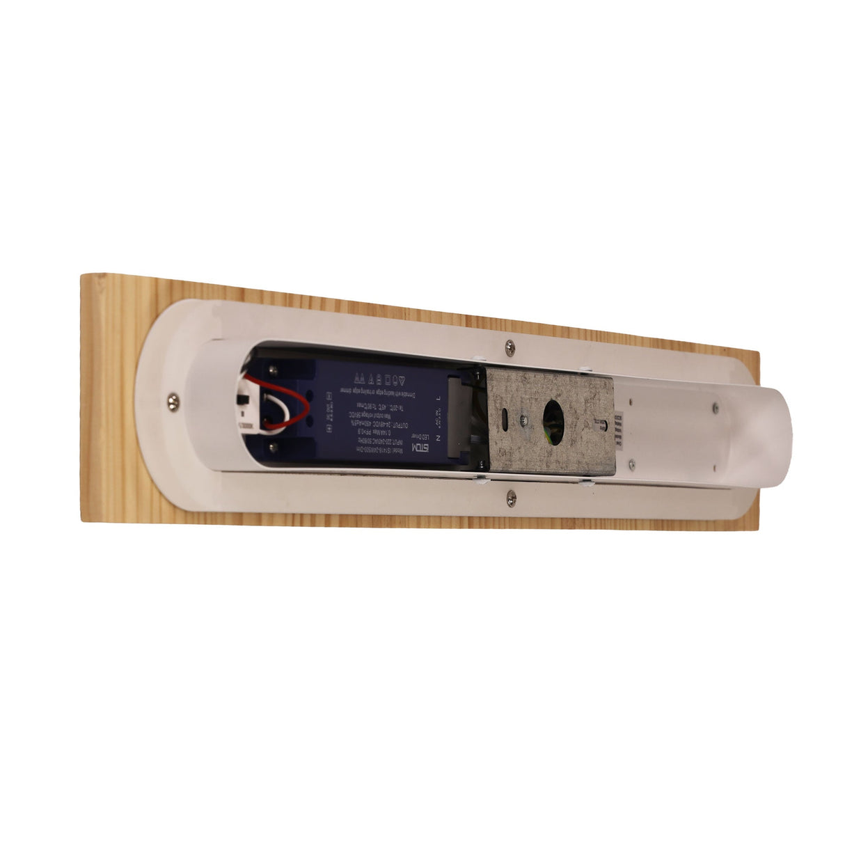 Oriel Rafter.60 Scalloped Wood Tticolour Led Wall Light