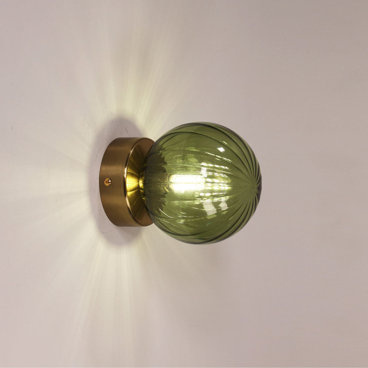 Orile Juni G9 IP44 Ribbed Optic Glass Wall Light