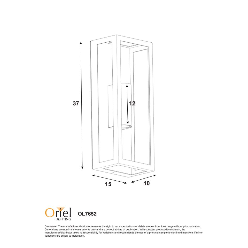 Oriel Chicago Twin Clear Ribbed Glass Decorative Outdoor Wall Light