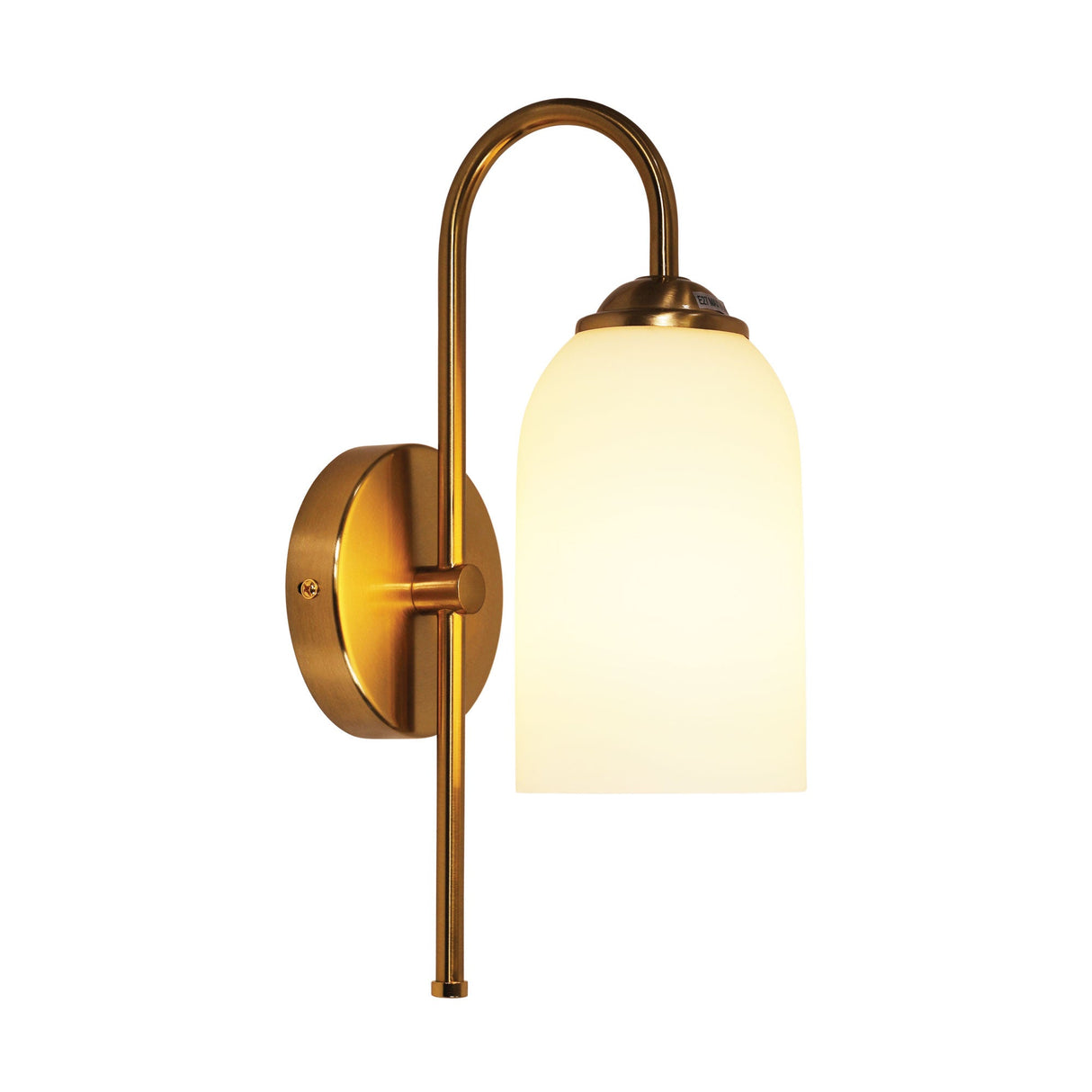 Oriel Arlington Wall Satin Brass Opal Matt Glass Wall Light