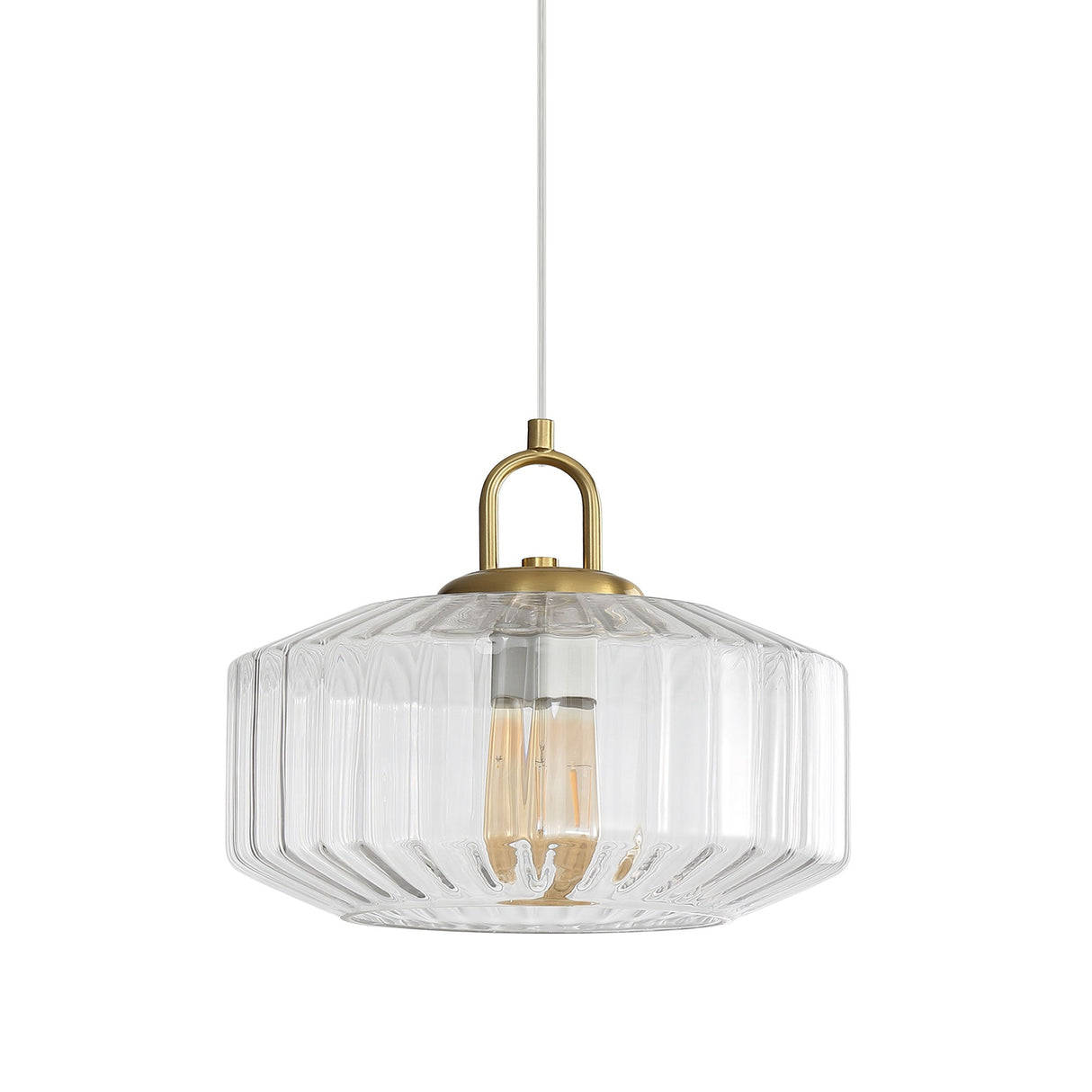 Oriel Clarise Clear Geometric Glass Pendant