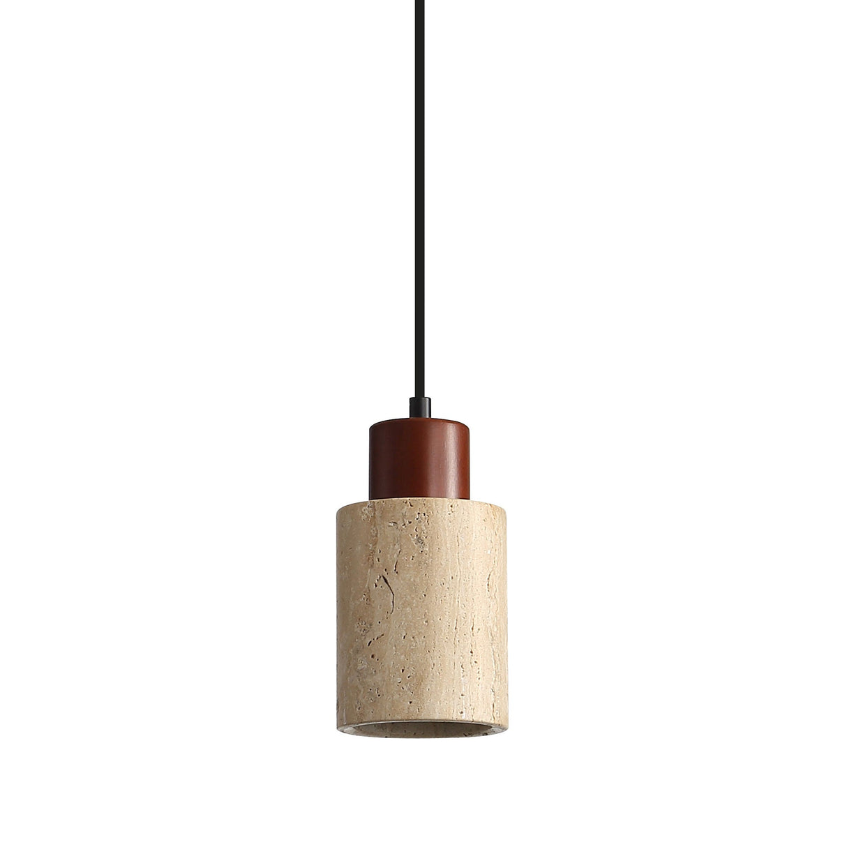 Oriel Tibur.100 Travertine and Wood Pendant