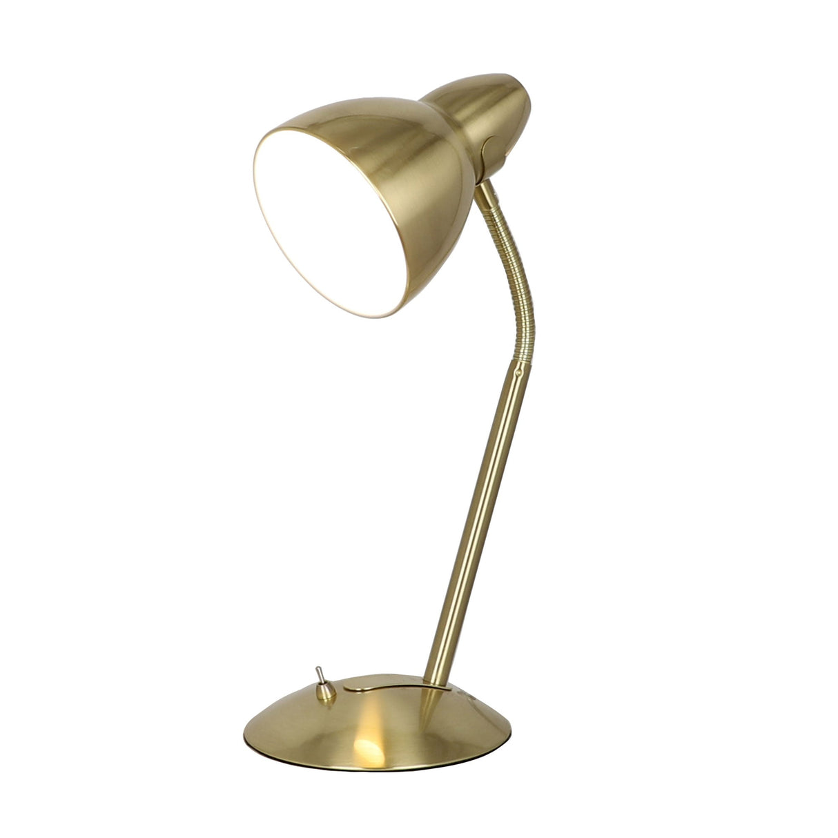 Oriel Trax Satin Brass Classic Gooseneck Task Lamp