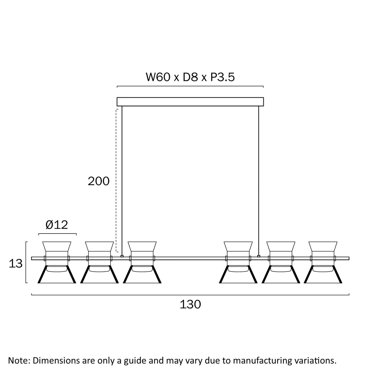 TIPICO 6 LIGHT PENDANT