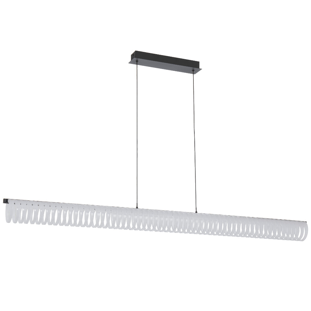 Modern pendant light fixture on a white background