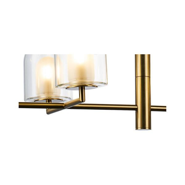 V&M EURO Satin Brass LED Pendant Light 10 Light