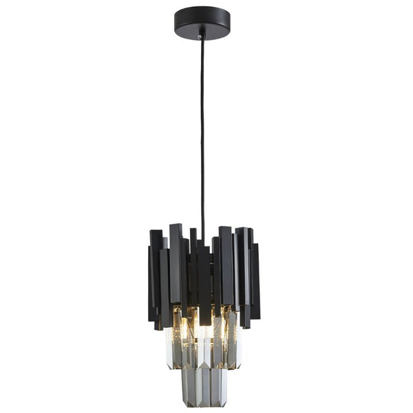 V&M Regina 1 Light Black Pendant