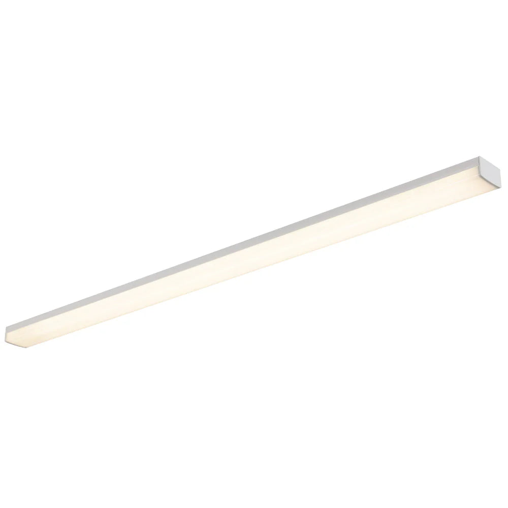 Sleek and minimalist, the Telbix ANKA 120 cm LED batten mounts flush to white ceilings. Its satin polycarbonate finish and integrated LED offer uniform lighting—ideal for modern hallways, kitchens, and workspaces.