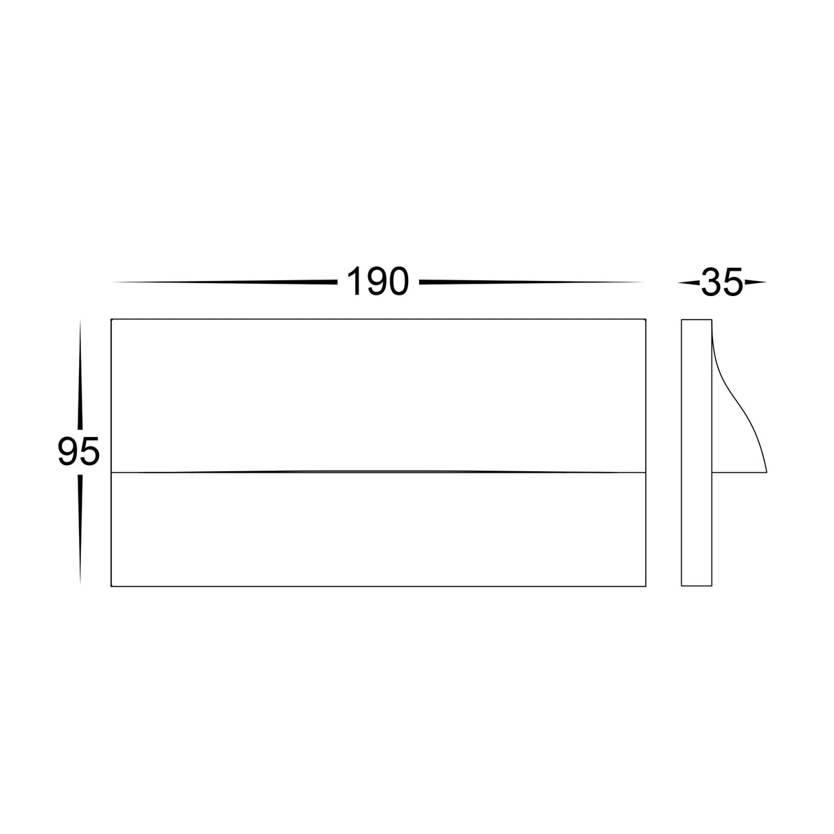 Havit HV3229T-BLK Lisca Aluminium White Rectangular LED Wall Light