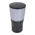 Domus BL 200 bollard light head for outdoor lighting with black top and base on a white background