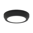 Black Domus Glide LED ceiling fan light kit for energy-efficient lighting on a white background