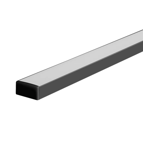 Energy-efficient Domus LP 2010 SM 1 meter LED strip for home use with black and silver finish on a white background