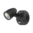 Black Domus Muro-Max 16S 16W LED sensor trio outdoor spotlight on a white background