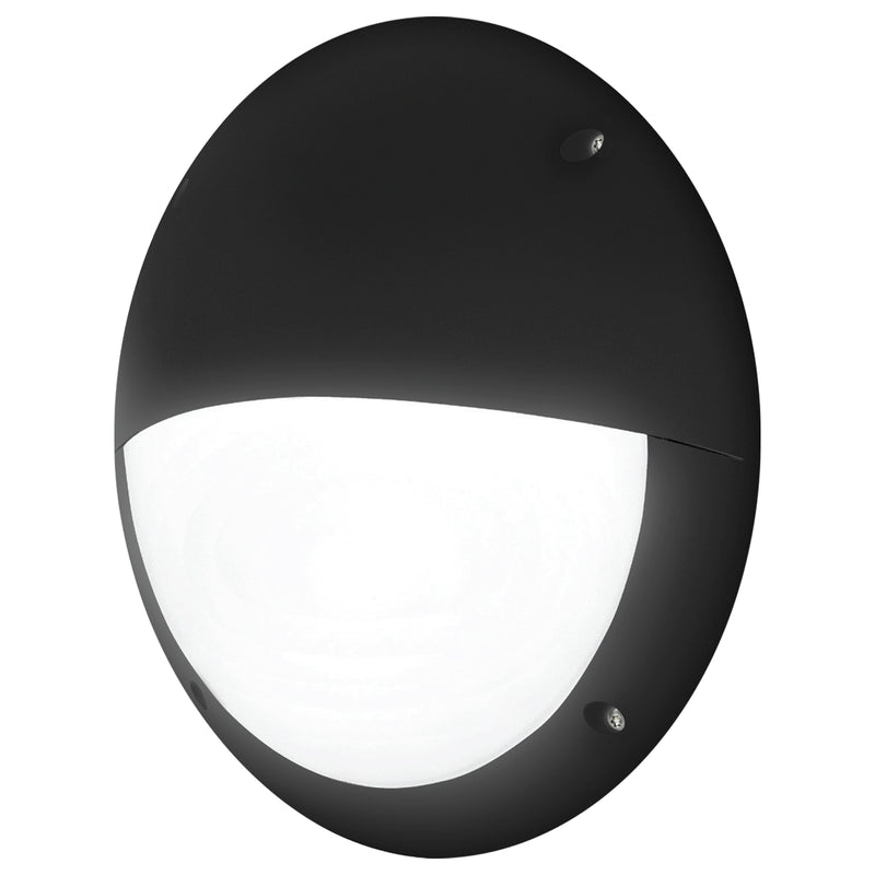 Black outdoor wall light fixture on a white background