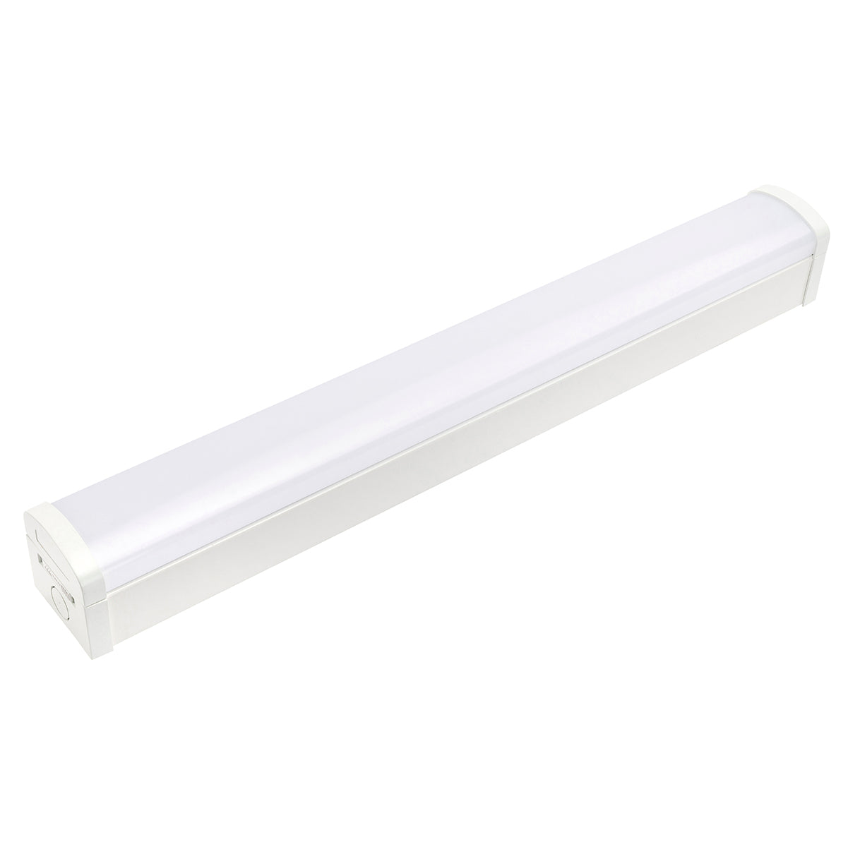 White LED strip light on a white background