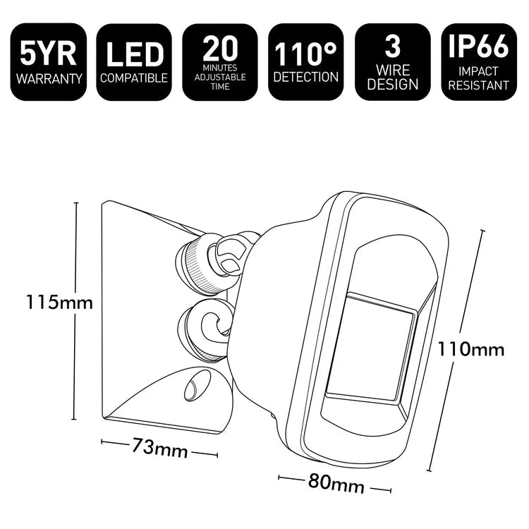 Brilliant Flexiscan PIR Security Sensor Series 2