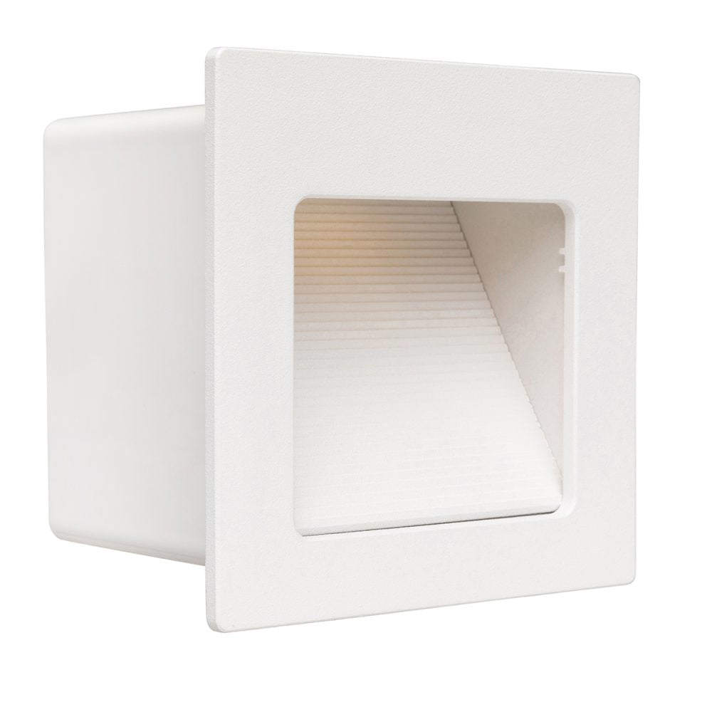 White square wall light fixture on a white background