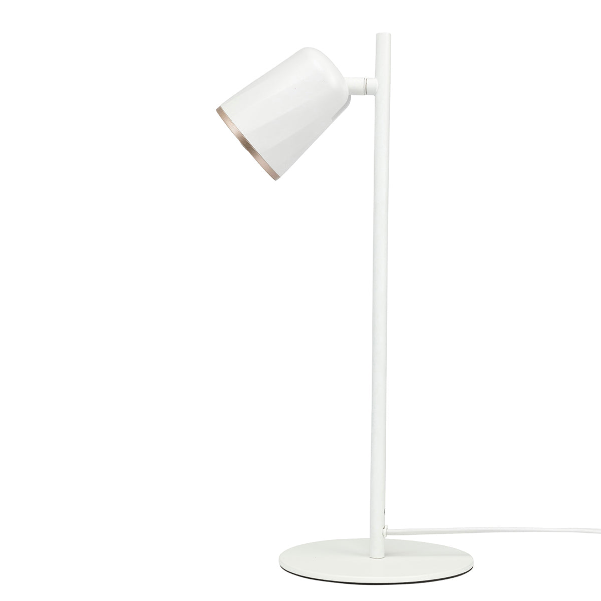 White table lamp on a white background