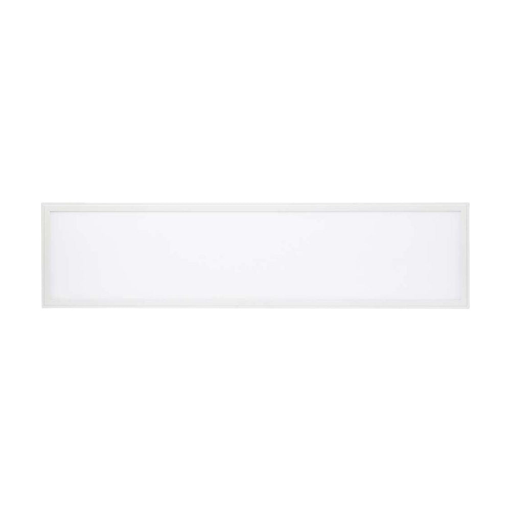 Rectangular white light panel on a white background