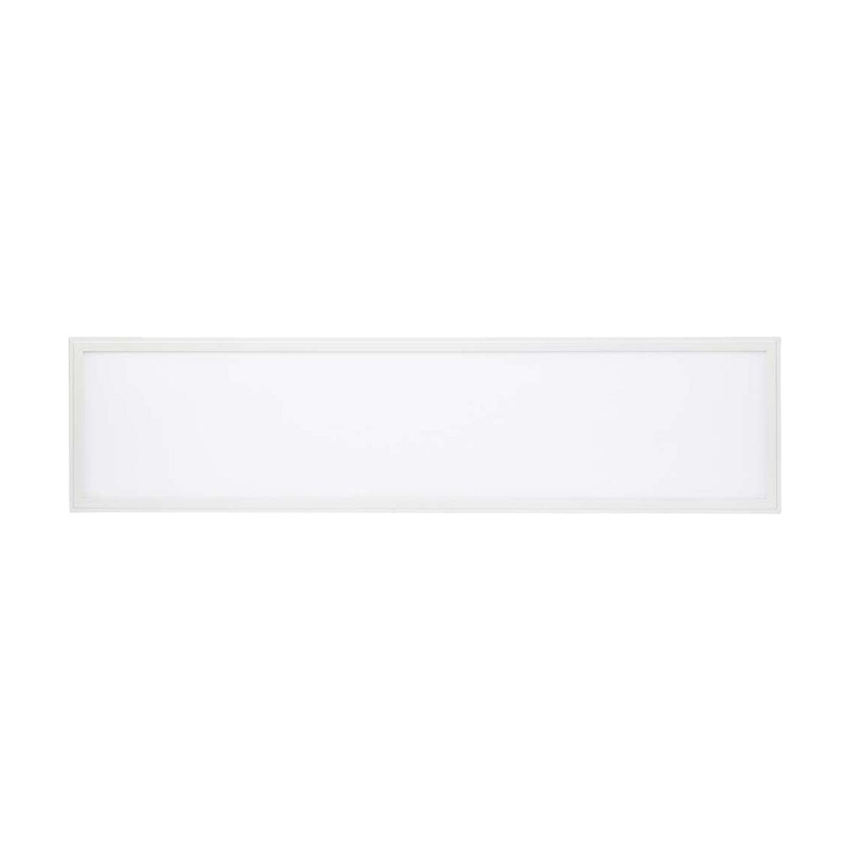 Rectangular white light panel on a white background