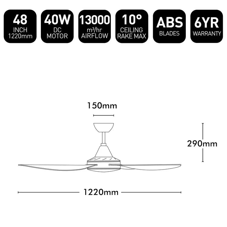 Brilliant Vector 48” DC Ceiling Fan