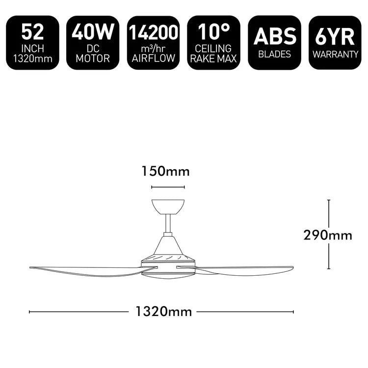 Brilliant Vector 52" DC Ceiling Fan