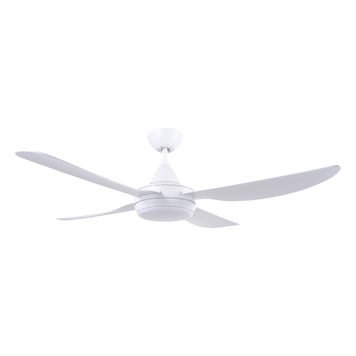 White ceiling fan on a white background
