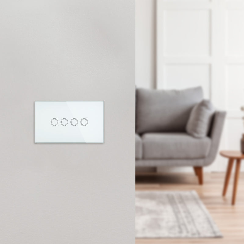Brilliant White Elite Glass Wall Switch