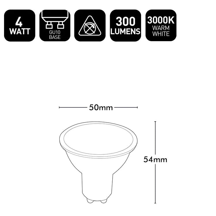 Brilliant White LED GU10 Globe