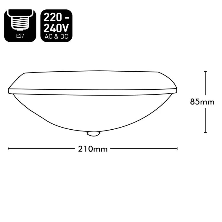 Brilliant White Pacifica-II Oyster Light Kit