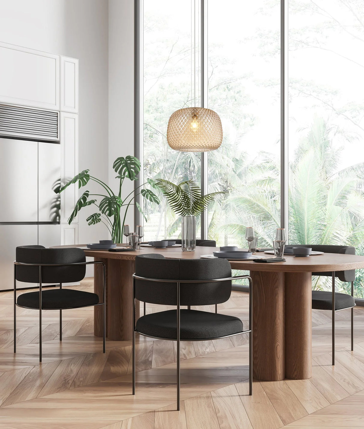 CLA LABU Interior Dome Glass with Segments Pendant Lights