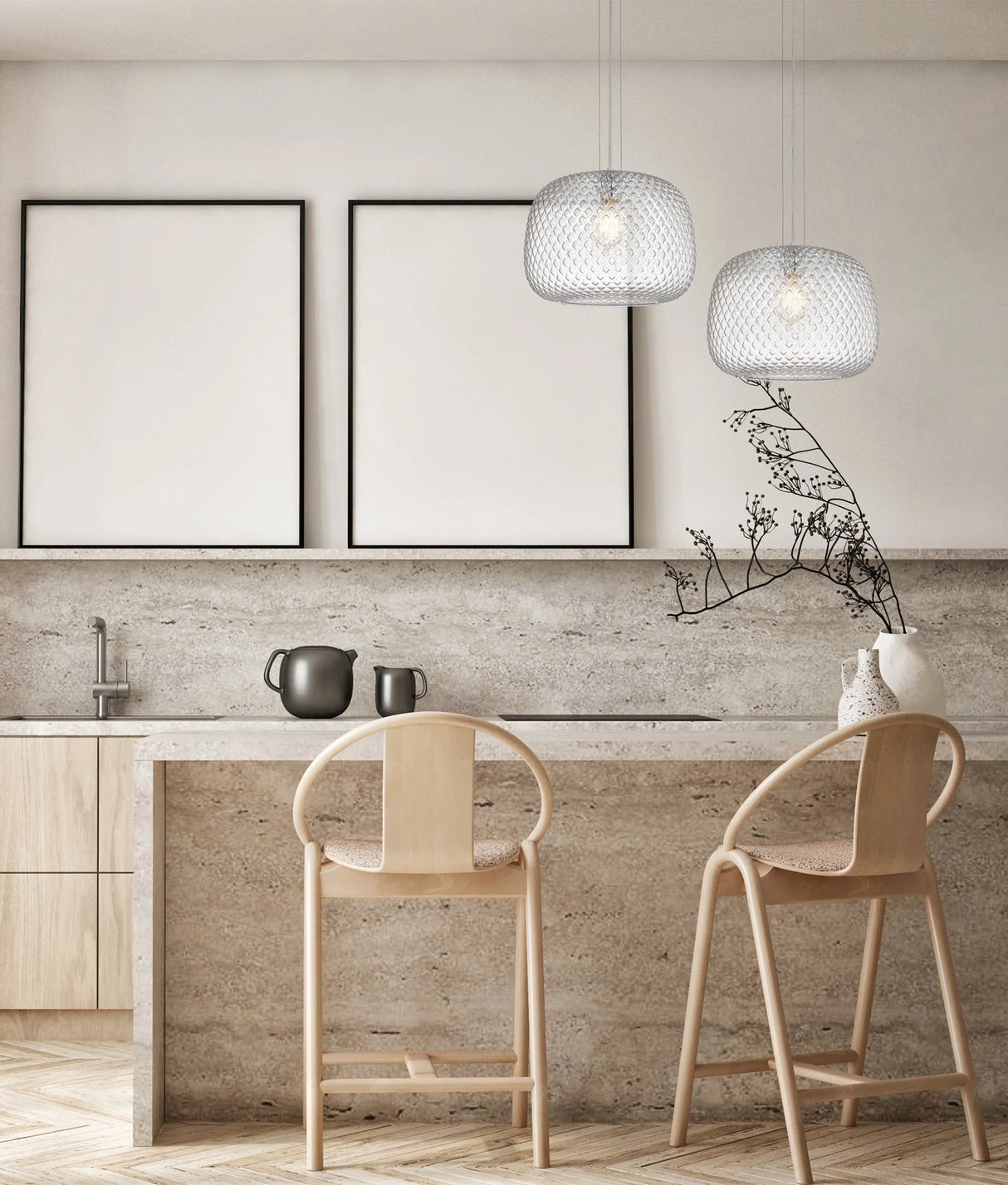 CLA LABU Interior Dome Glass with Segments Pendant Lights