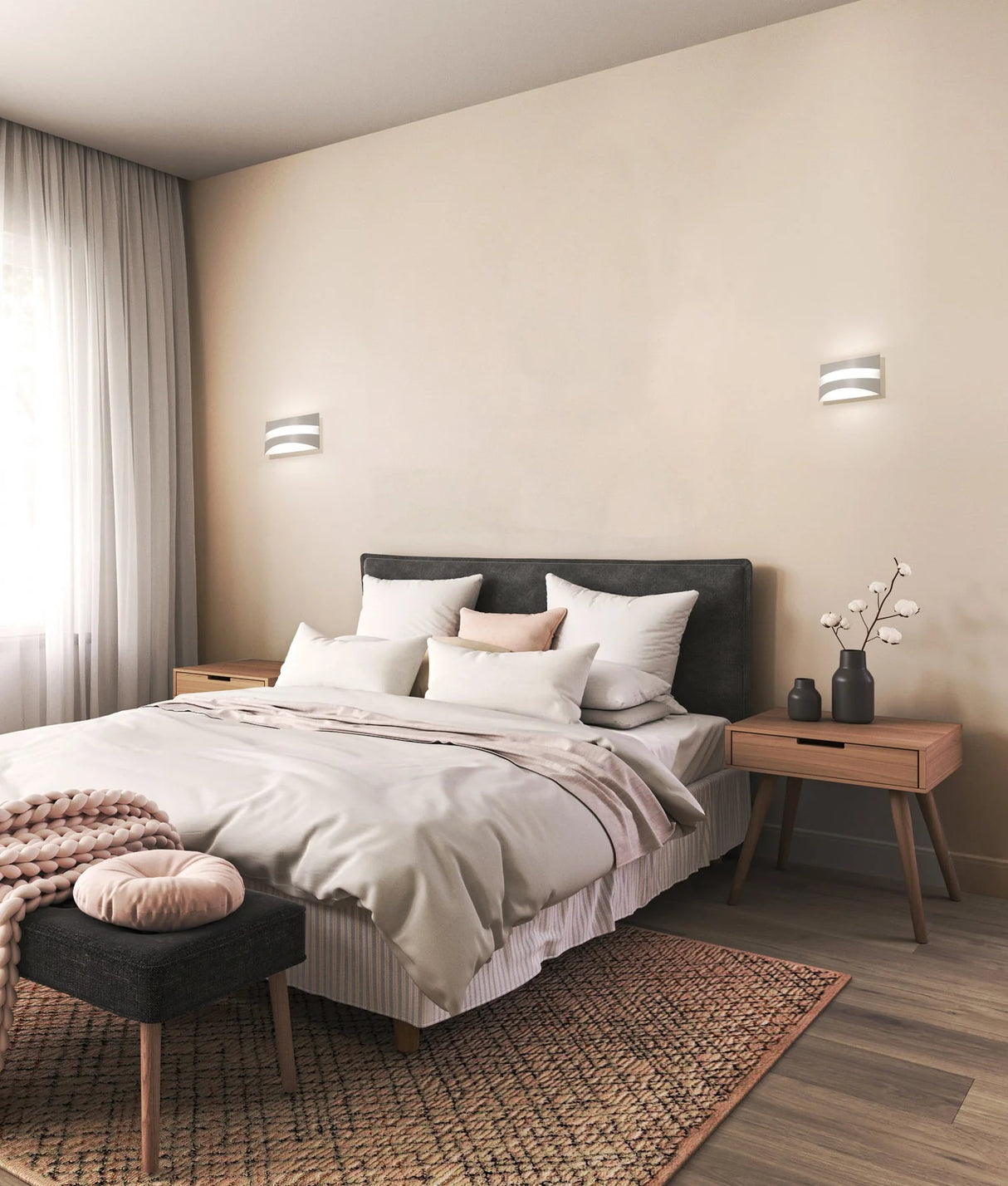 CLA CARDIFF City Series LED Tri-CCT Interior Rectangular Up/Down Dimmable Wall Light