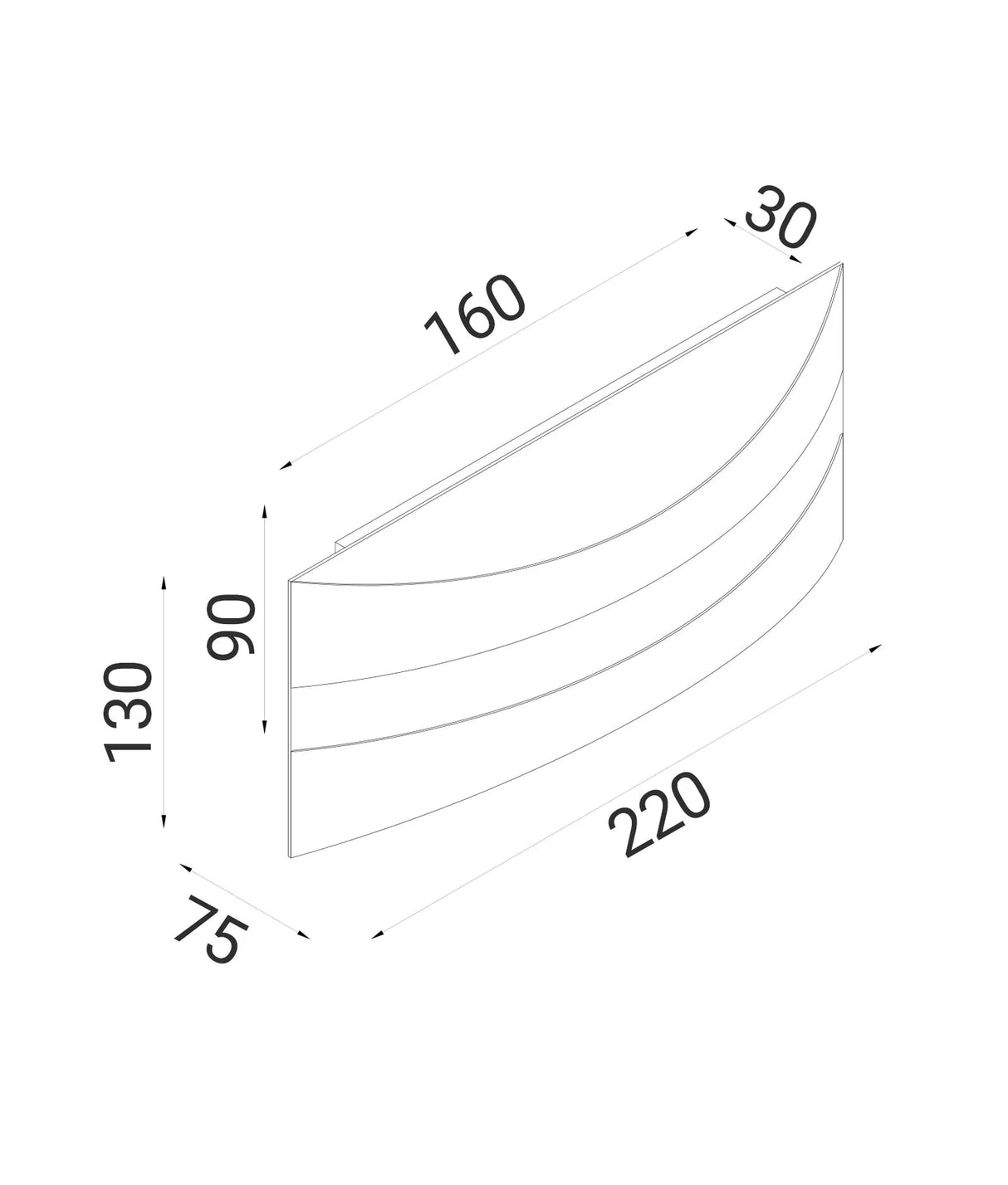 CLA CARDIFF City Series LED Tri-CCT Interior Rectangular Up/Down Dimmable Wall Light