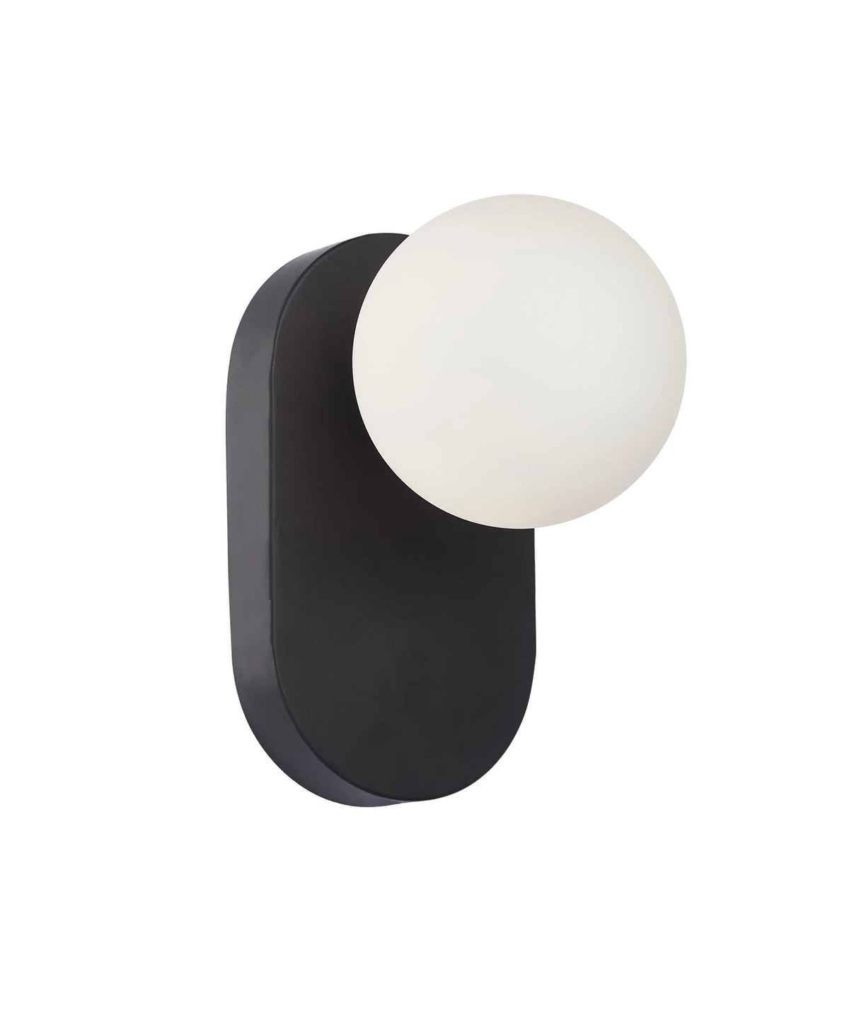 CLA BALLE Interior Round Opal Diffuser with Oblong Base Wall Lights