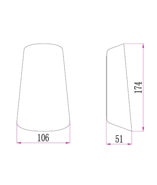 CLA BESTRI LED Tri-CCT Exterior Surface Mounted Cone Up Down Wall Light IP65