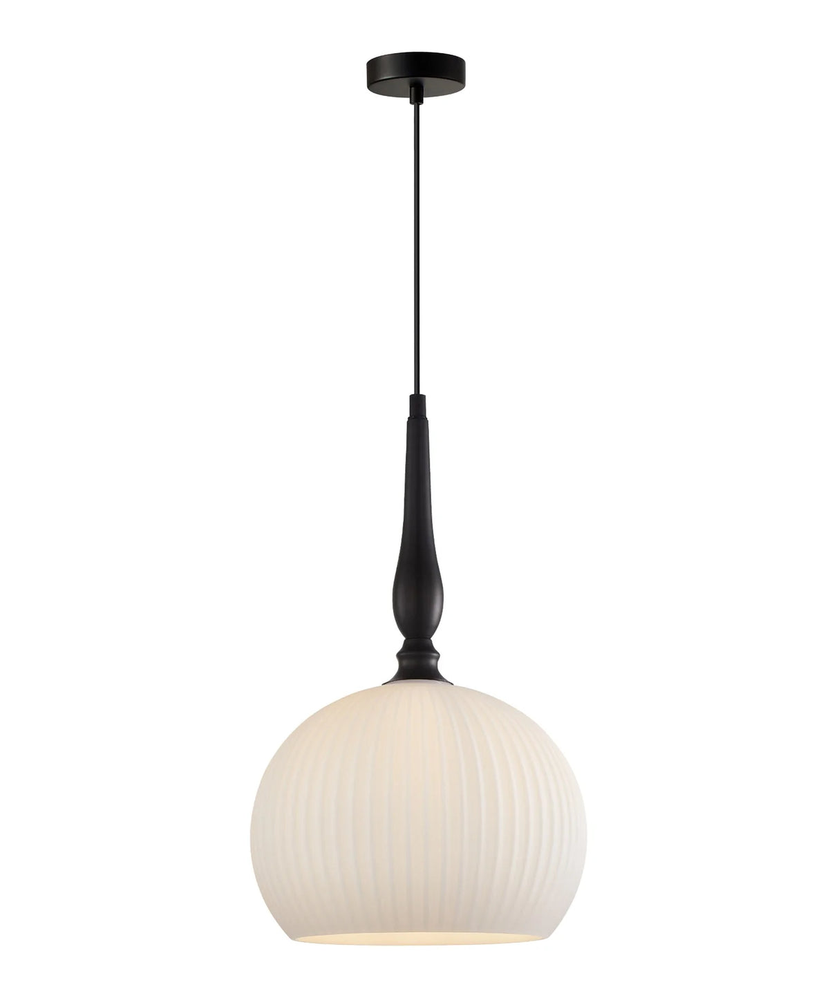 CLA CALIZ Interior Frosted Wine Glass Ribbed Pendant Lights