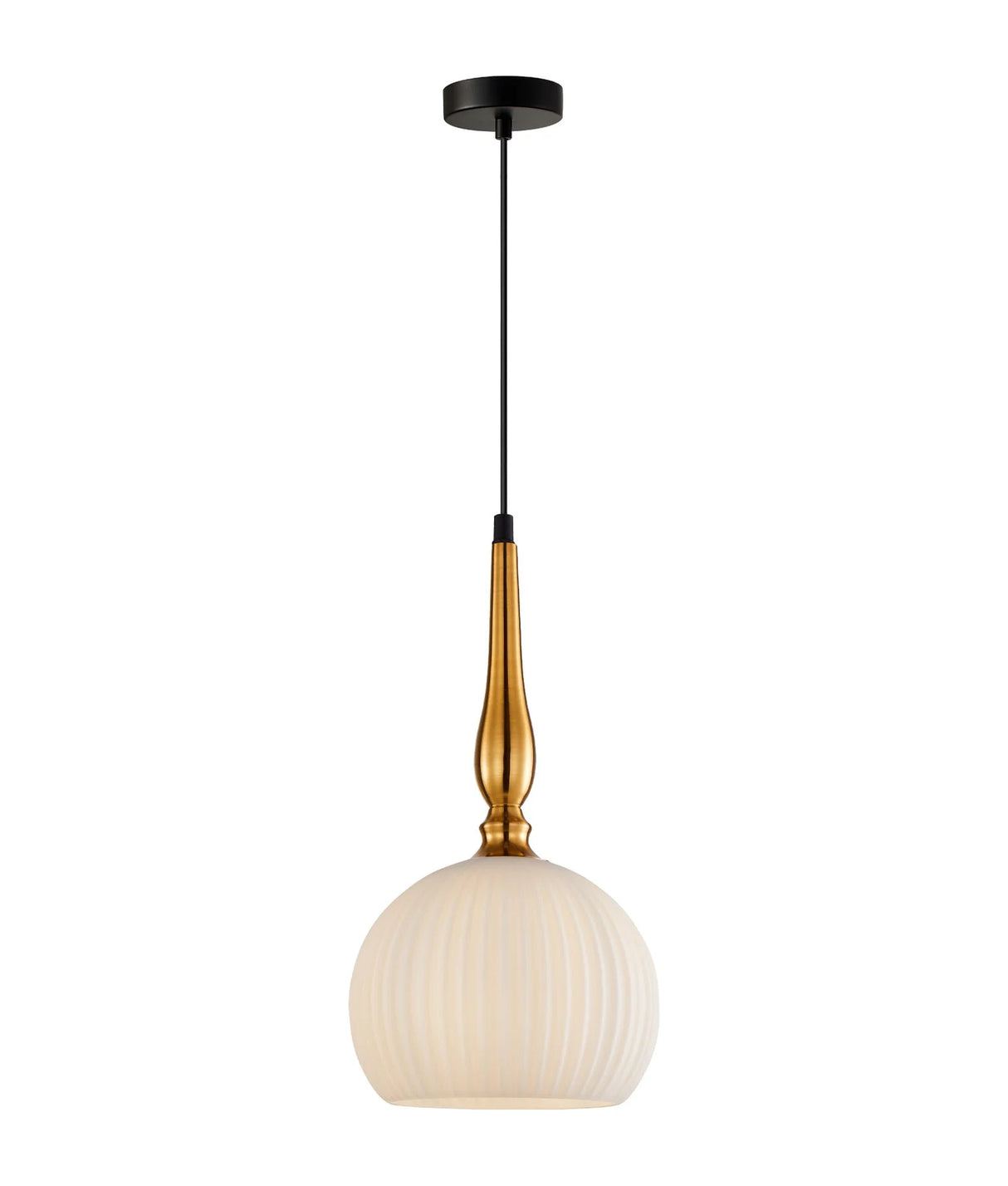 CLA CALIZ Interior Frosted Wine Glass Ribbed Pendant Lights