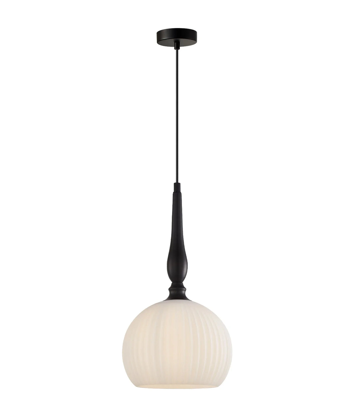 CLA CALIZ Interior Frosted Wine Glass Ribbed Pendant Lights