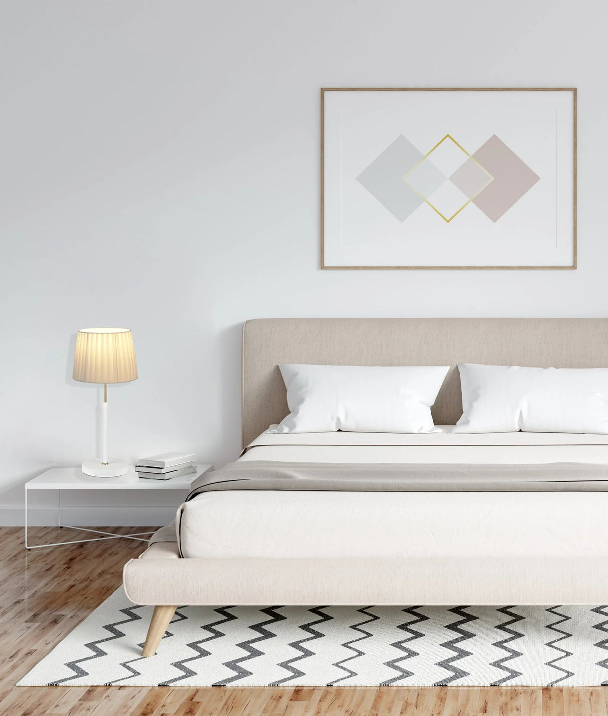 CLA Crecer Interior Slanted Pleated Shade Height Adjustable Table Lamps