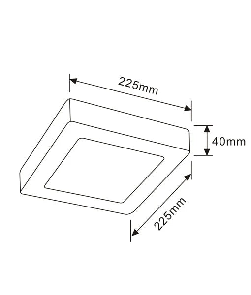 CLA Dimmable Surface Mounted Oyster Lights Square