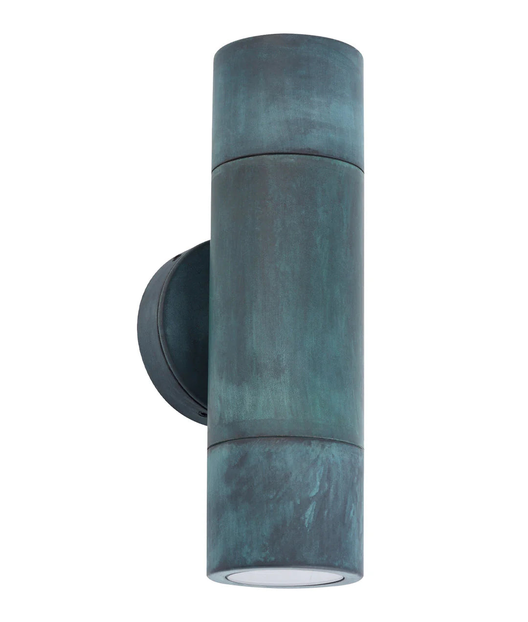 CLA GU10 Exterior Up/Down Wall Pillar Spot Lights Solid Patina Brass IP65