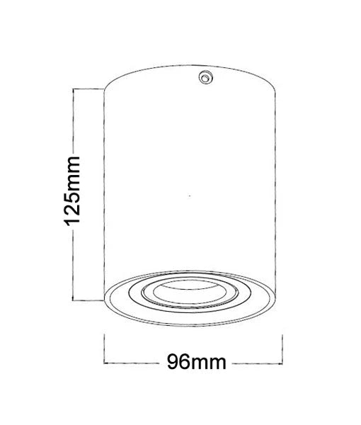 CLA Surface Gu10 Round Gimbal Surface Mounted Ceiling Downlights