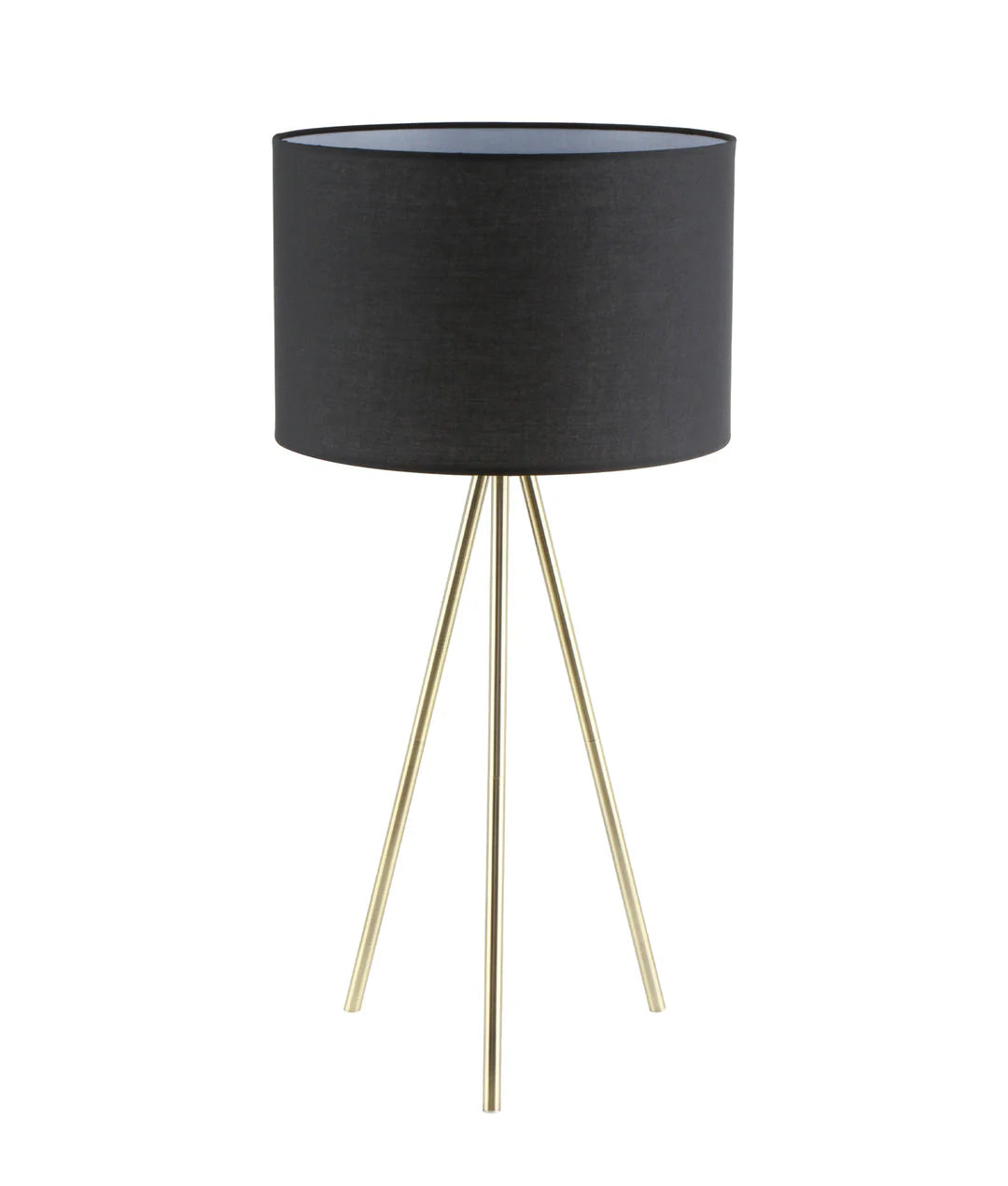 CLA Jambes Drum Shade with Antique Brass Tripod Table Lamps