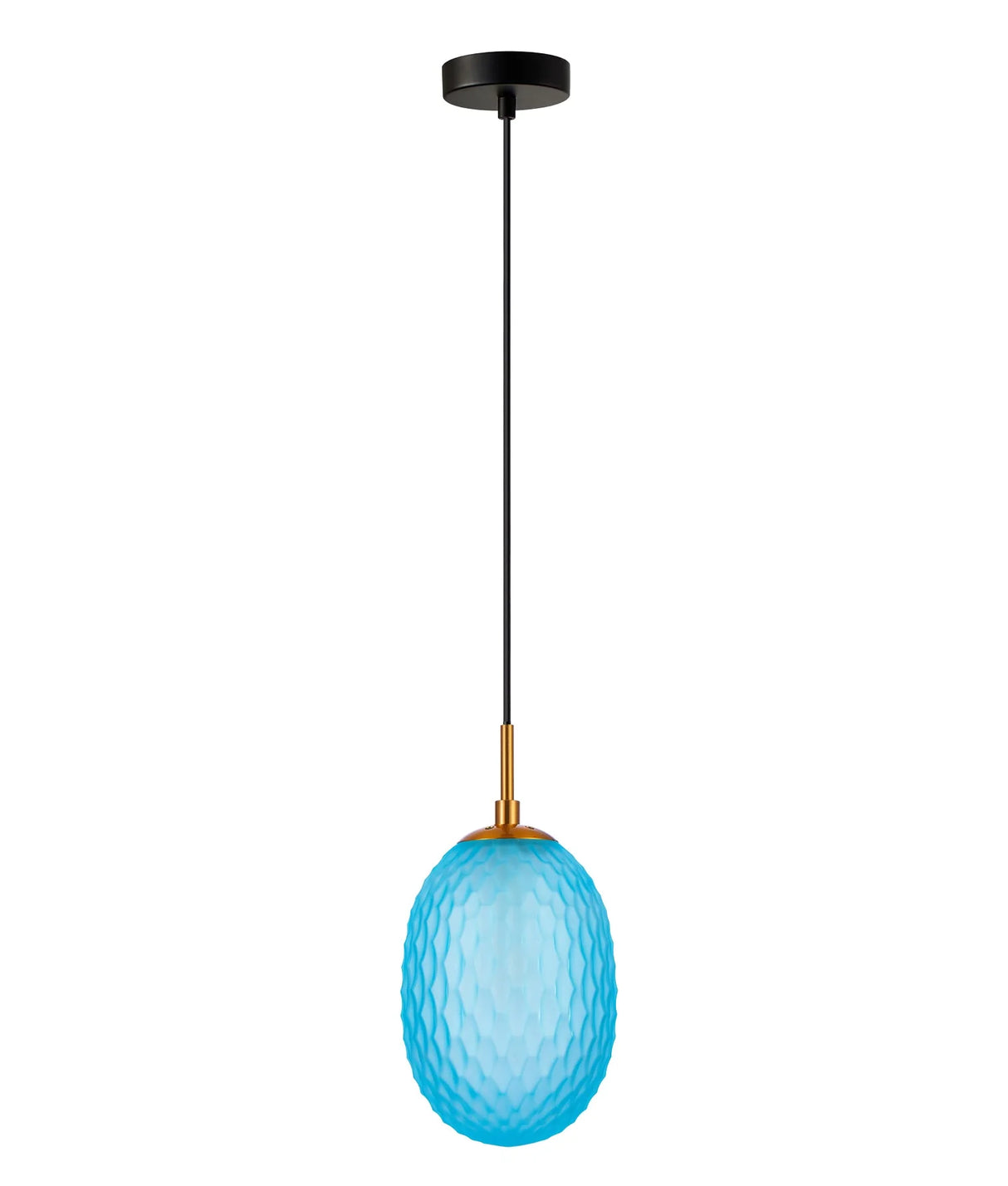 CLA KATHAL Interior Ellipse Glass Segmented with Brass Highlight Enclosed Pendant Lights