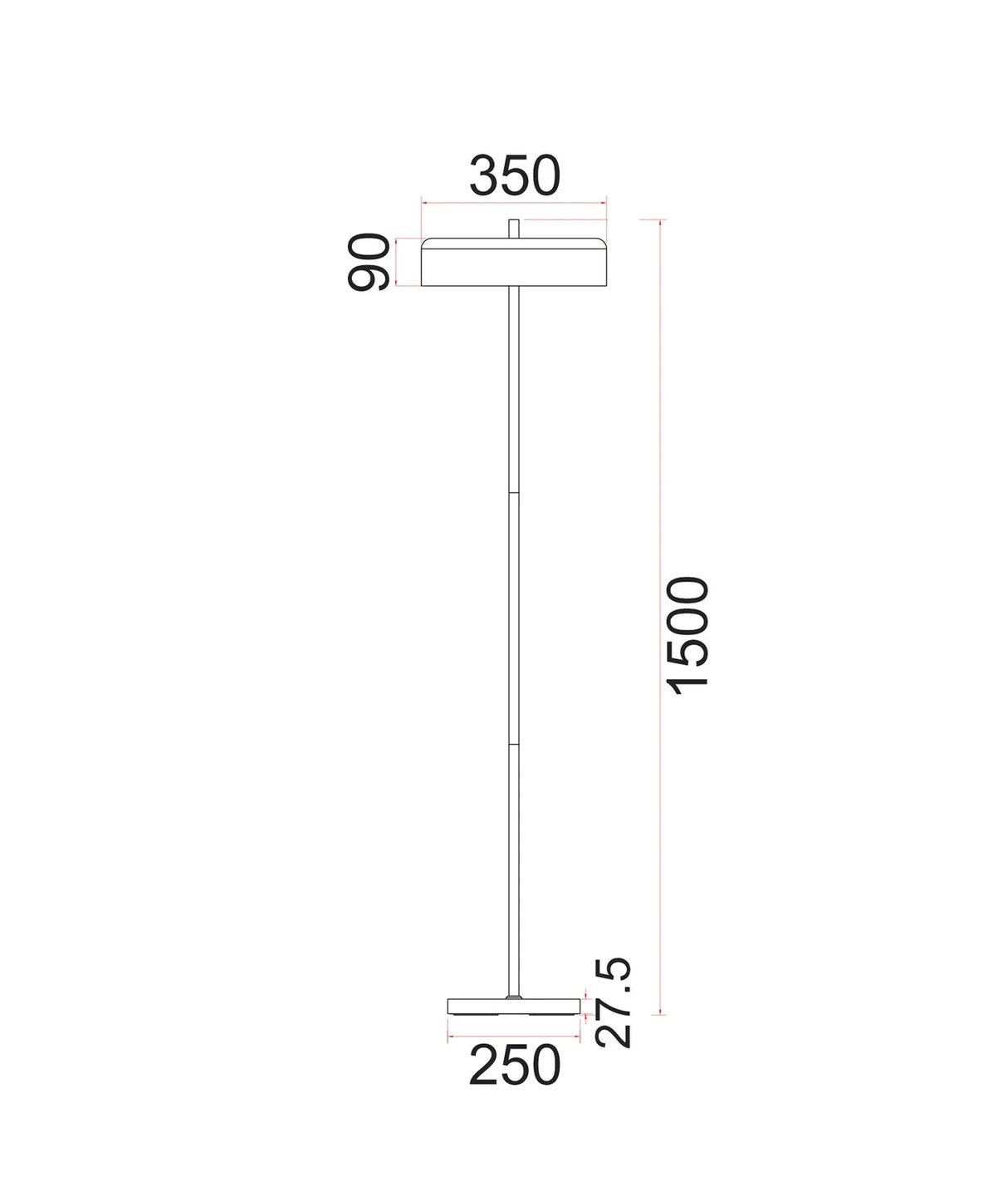 CLA Kello Interior Drum Shade Floor Lamps