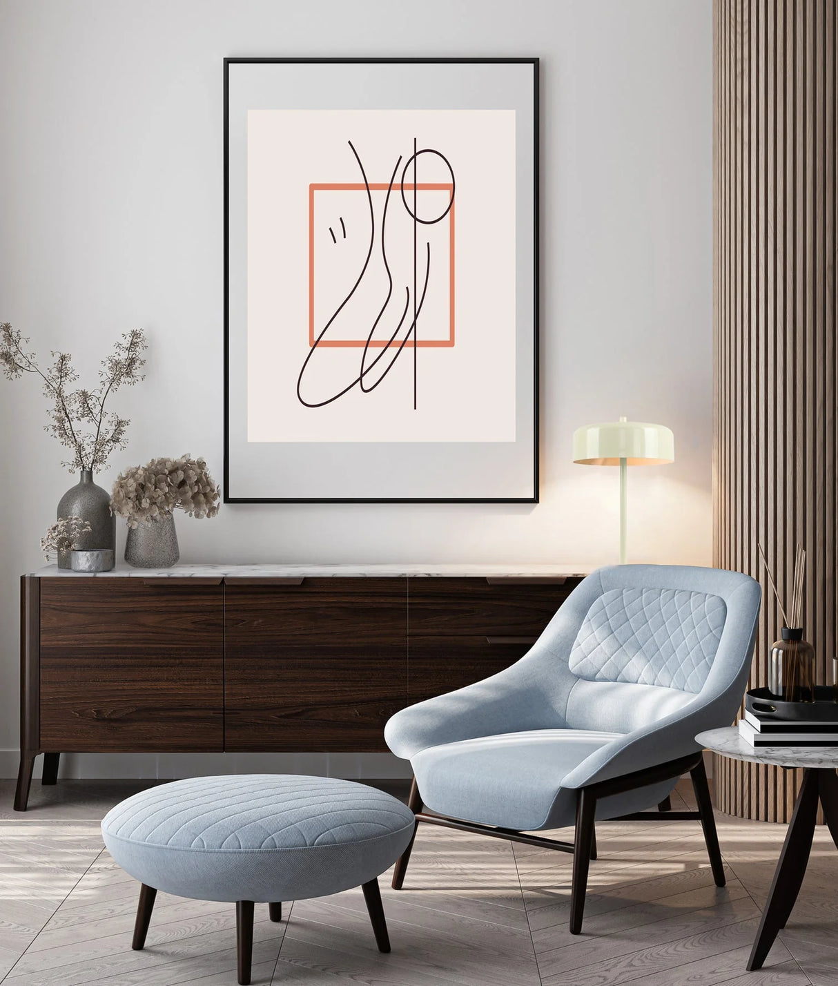 CLA Kello Interior Drum Shade Table Lamps