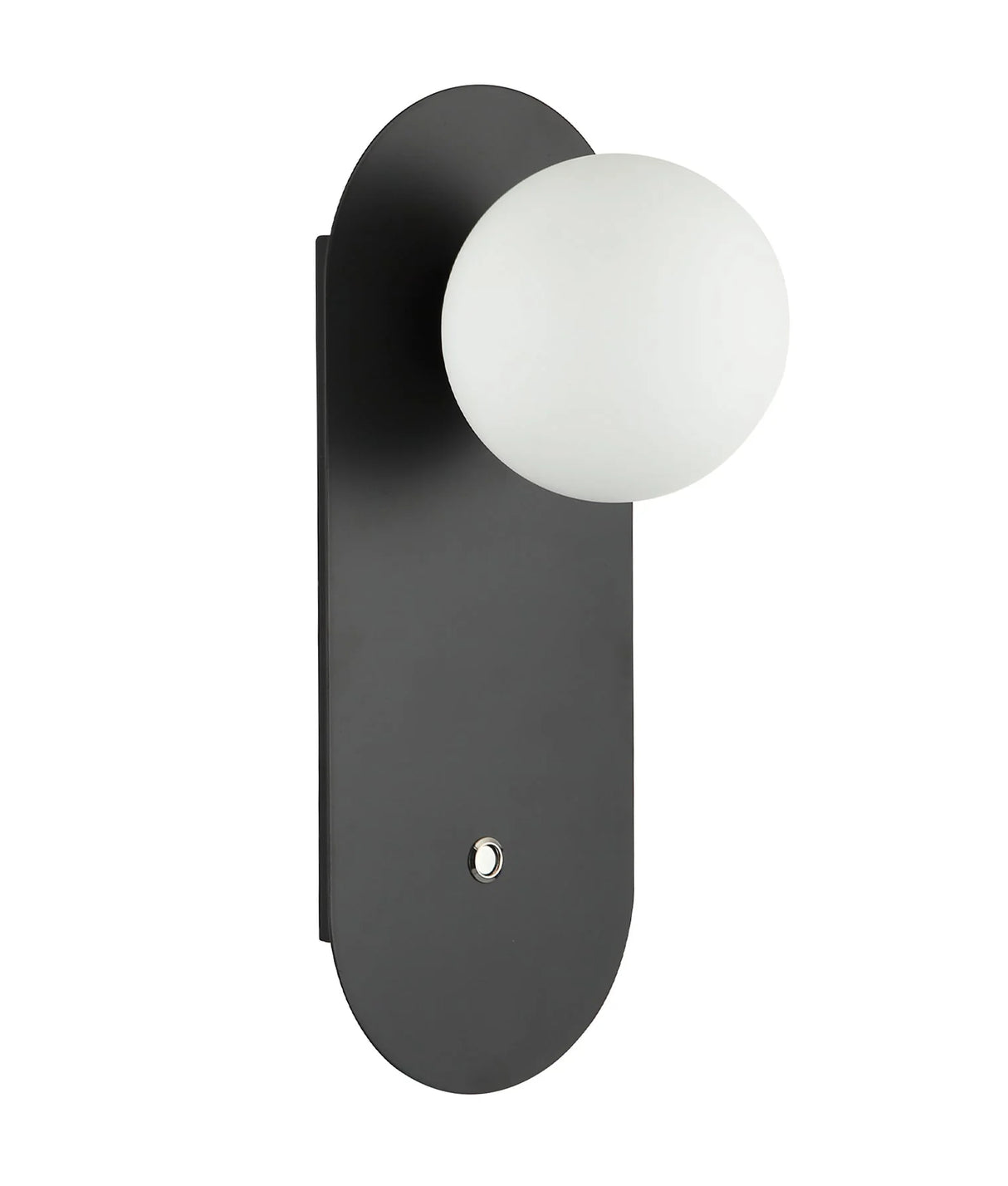 CLA Ovalis Interior Round Opal Diffuser Oblong Base with Switch Wall Lights