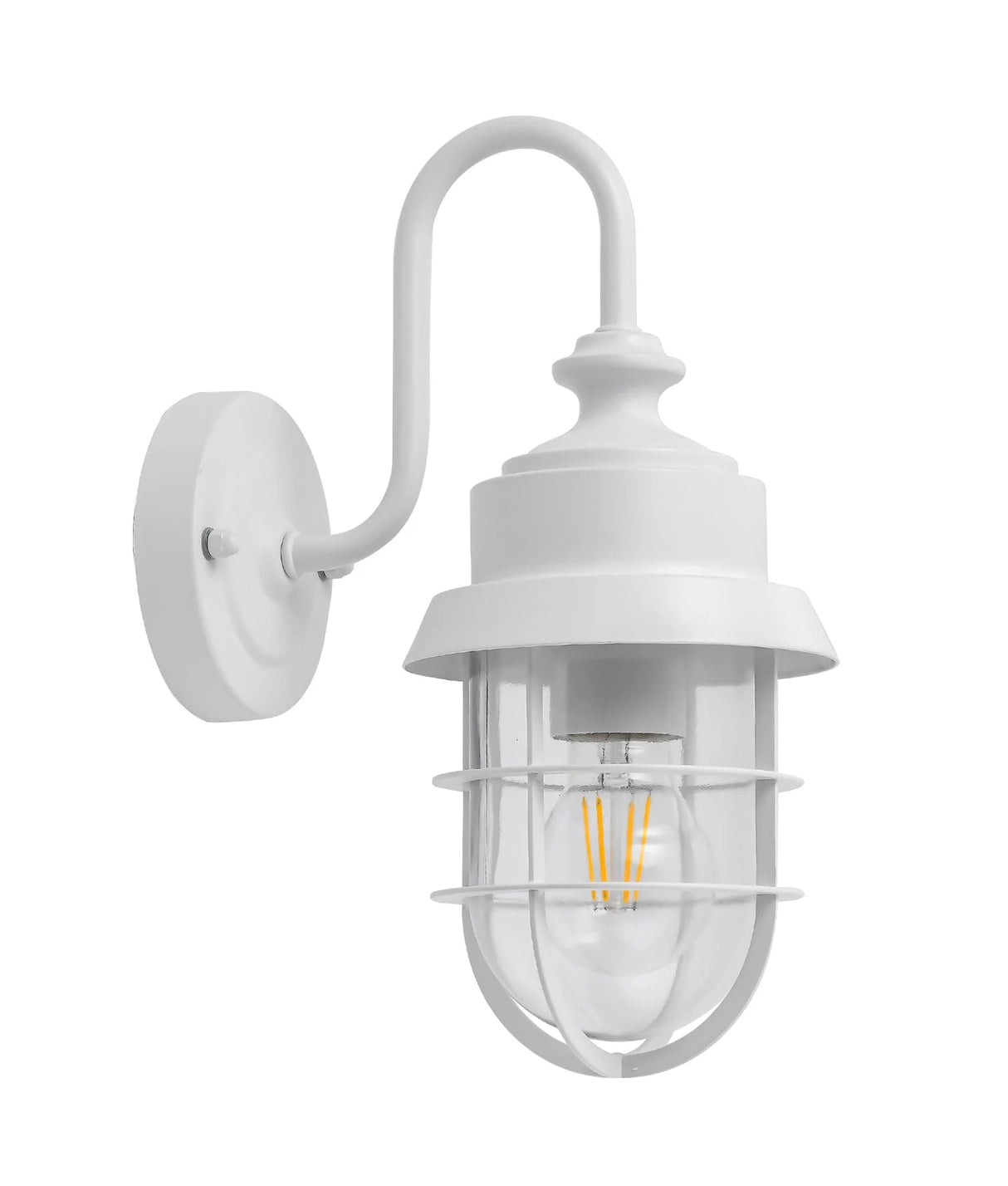 CLA PAROL Exterior Cylinder Brush Glass with Cage Wall Lights IP44